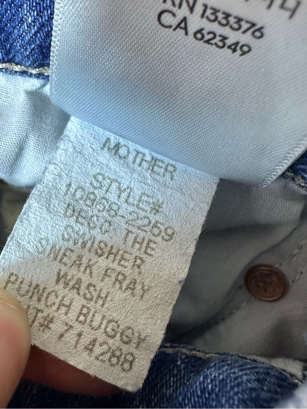 MOTHER Superior The Swisher Sneak Fray Punch Buggy Wide Leg Jeans Size 30 - Picture 8 of 13